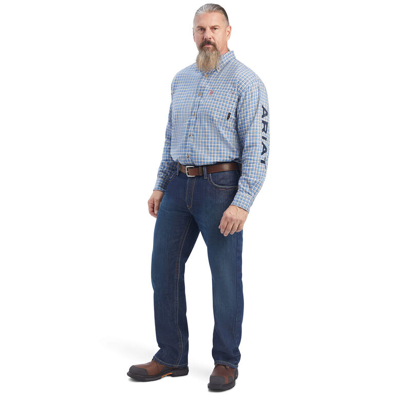Ariat Hemden Herren - Fr Cunningham Logo Work HellBlau ( SOYGP-8217 )